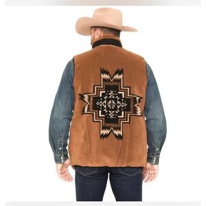 Pendleton Mens Bronze Autumn Star Sherpa Fleece Vest C2441-83363 NWT Large